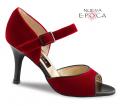 Romy - size 1, Red, Veluto/Patent, 2.75" (7 cm), Stilletto, Regular Fit
